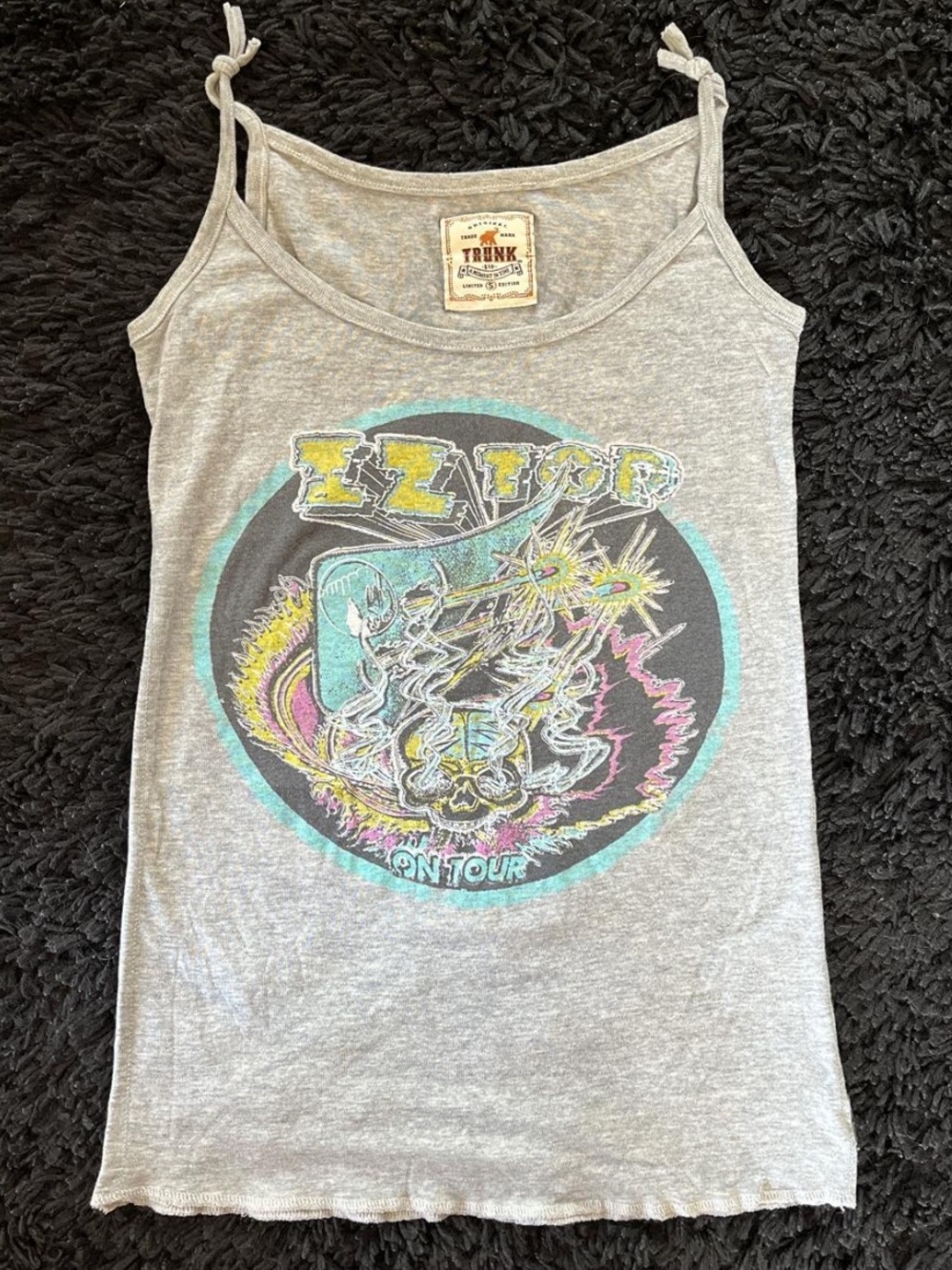 Rare Vintage ZZ Top limited Edition Trunk Ltd Gray Tank
